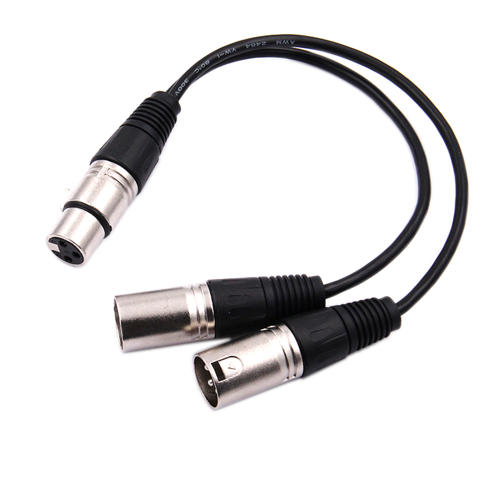 30cm 3 Pin XLR FEMALE Jack To  - Audio Splitter Y 评论和价格